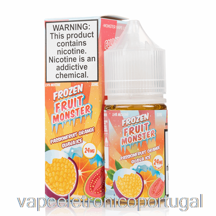 Vape Eletrônico Gelo Maracujá Laranja Goiaba - Sais Monstros De Frutas Congeladas - 30ml 24mg